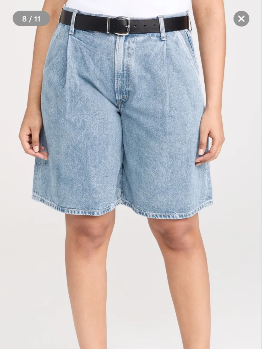 Agolde Ellis Long Denim Shorts